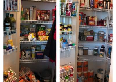 Pantry Organizing Before and After