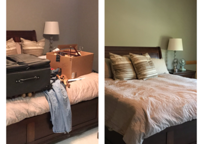 Bedroom Organizing Before and After