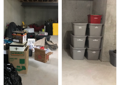 Basement Organizing Before and After