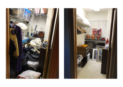 Closet Organizing Before and After